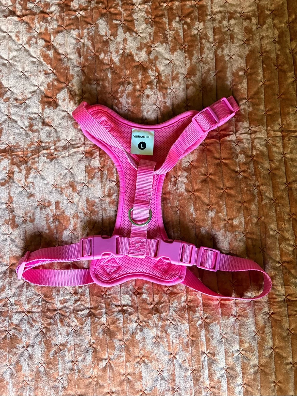 Pink Dog Harness with Paw Logo